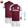 Aston Villa Home Kid Replica Football Kit 2025-26