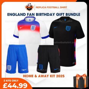 England FC 2025/26 Birthday Bundle - Home & Away Replica Football Kit for True Fans Full View
