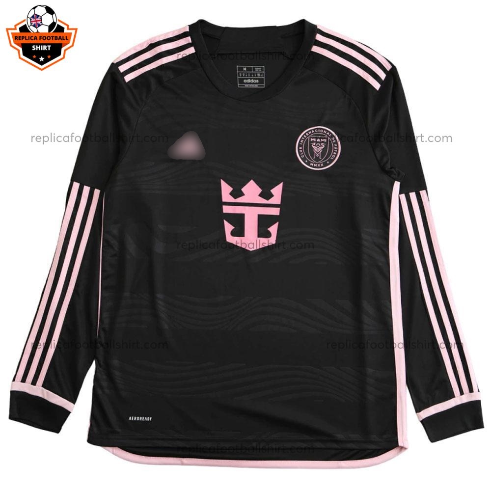Inter Miami Away Men Replica Football Shirt 24/25 Long Sleeve - Front View