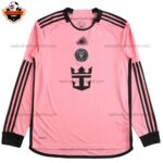 Inter Miami Home Men Replica Football Shirt 24/25 Long Sleeve