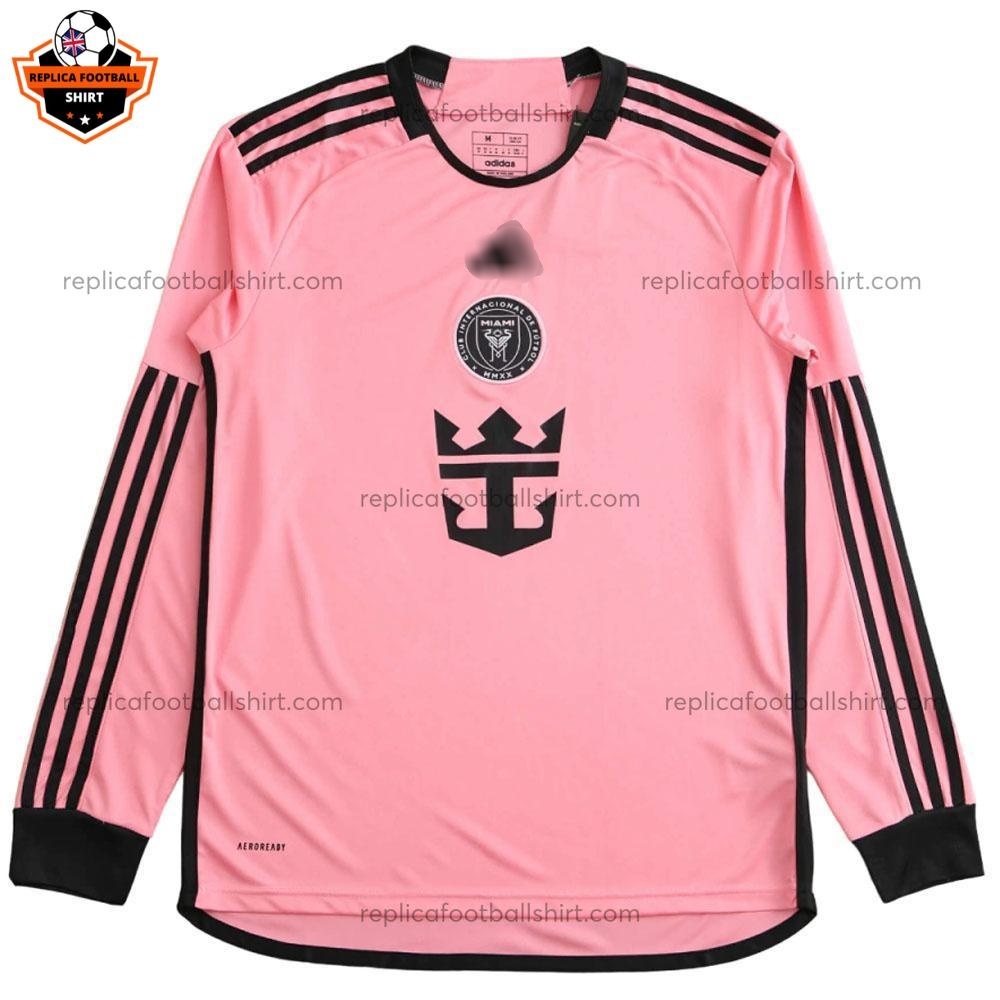 Inter Miami Home Men Replica Football Shirt 24/25 Long Sleeve - Front View