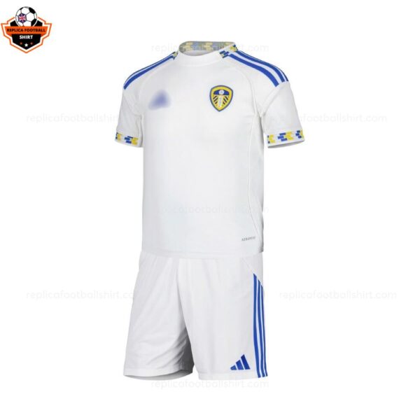 Leeds United Home Kid Replica Football Kit 2025-26 frontview
