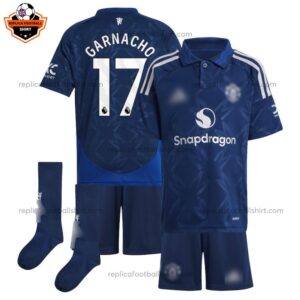 Manchester United Away Kid Replica Football Kit 2024/25 GARNACHO 17 Printed - Over View