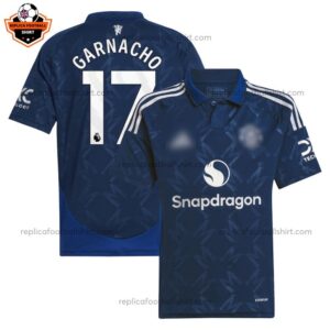 Manchester United Away Men Replica Football Shirt 2024/25 GARNACHO 17 Printed - Over View
