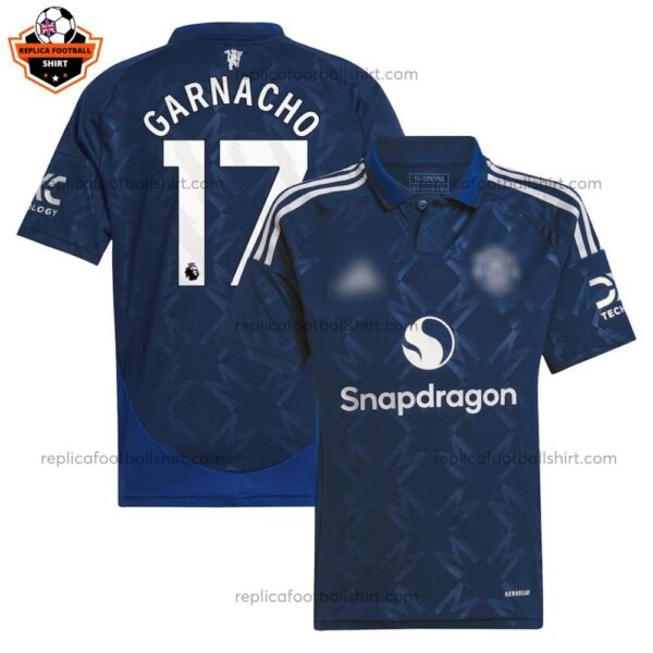 Manchester United Away Men Replica Football Shirt 2024/25 GARNACHO 17 Printed - Over View
