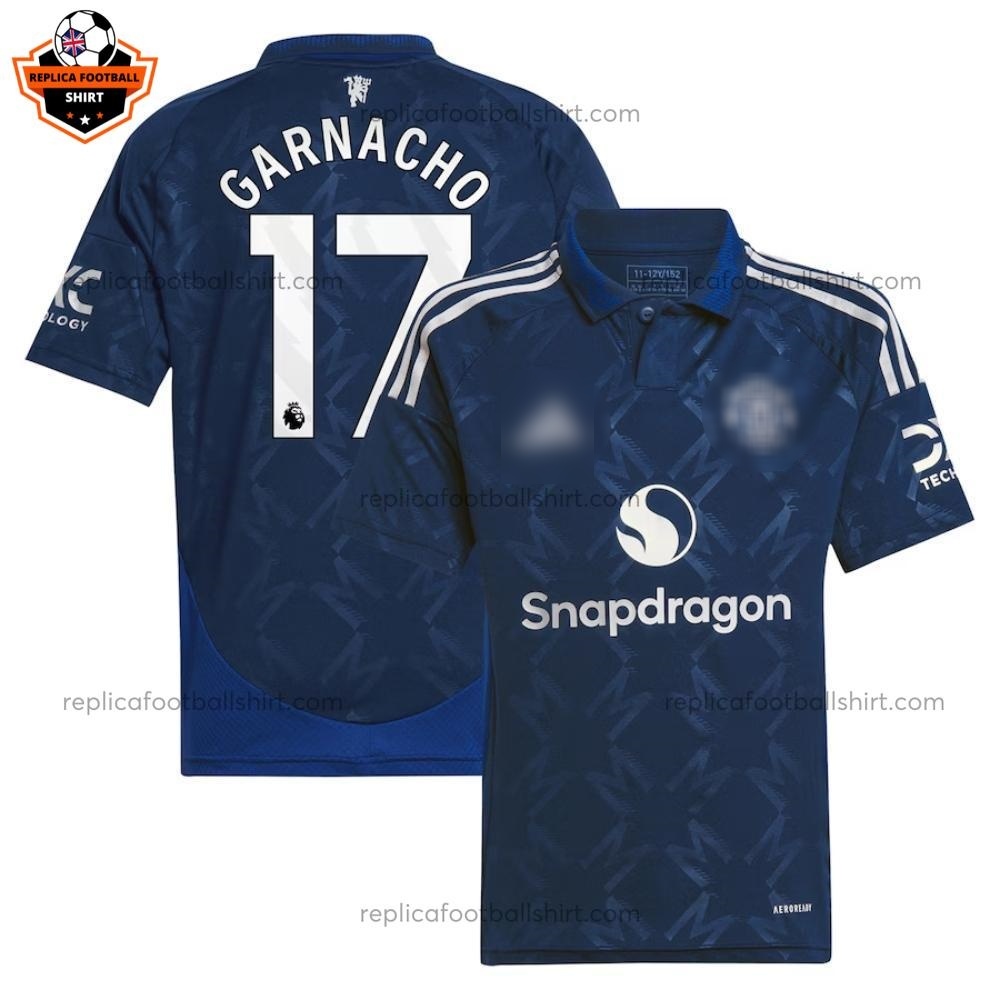 Manchester United Away Men Replica Football Shirt 2024/25 GARNACHO 17 Printed - Over View