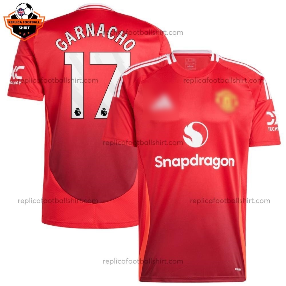 Manchester United Home Men Replica Football Shirt 2024/25 GARNACHO 17 Printed - Over View
