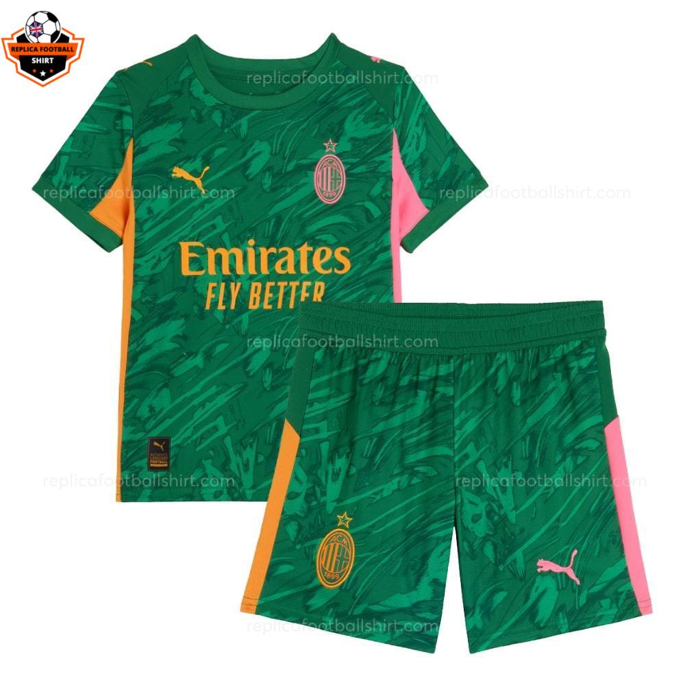 RFS AC Milan Third Goalkeeper 25 26 Kids Football Kit frontview