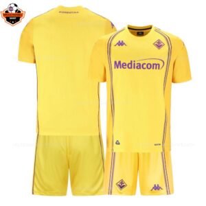 RFS ACF Fiorentina Yellow Goalkeeper Kids Replica Football Kit 2025_26