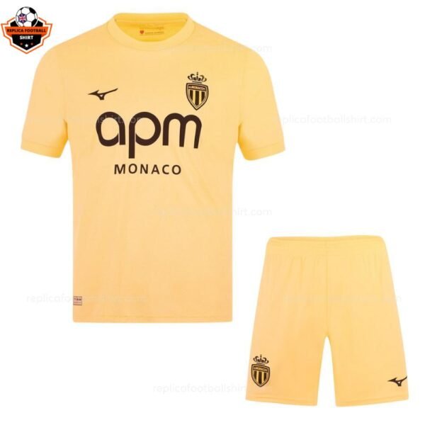 RFS AS Monaco Third Kids Football Kit 2025_26-front view