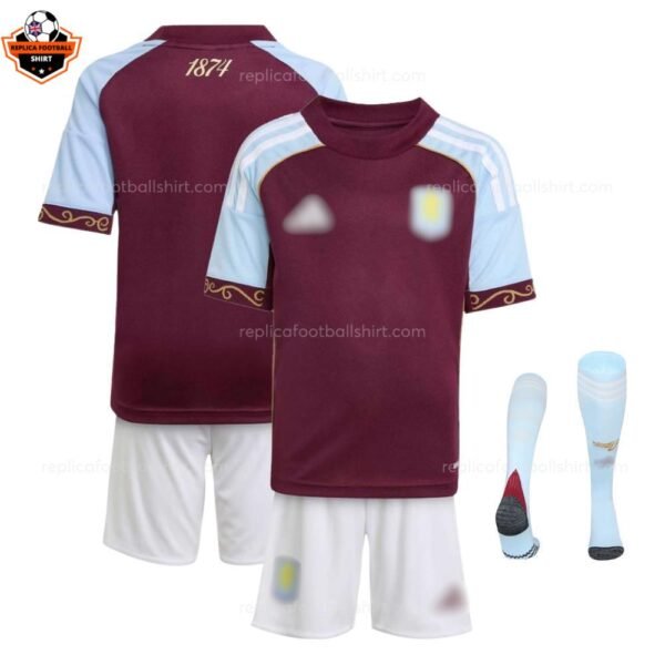 RFS Aston Villa Home Kids Replica Football Kit 2025_26 - with socks