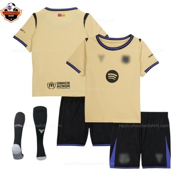 RFS Barcelona Away Kids Replica Football Kit 2025_26 - with socks