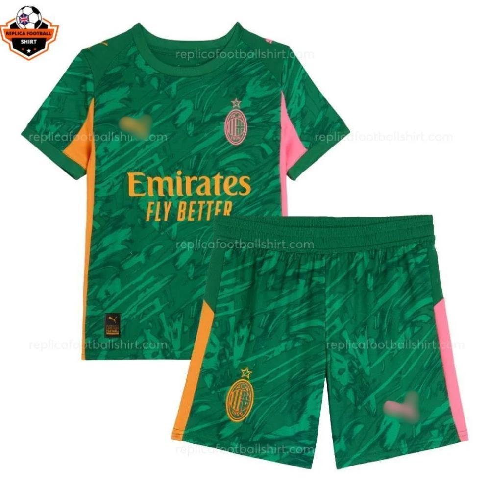 RFS Blur AC Milan Green Goalkeeper Kid Replica Football Kit 2025_26
