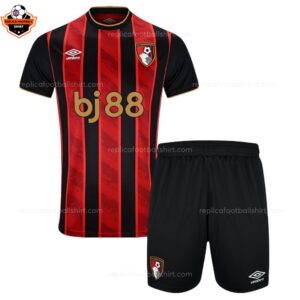 Bournemouth Home Kid Replica Football Kit 2025/26
