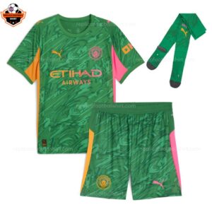 RFS Man City Green GK Kids Kit 2025_26 With Socks