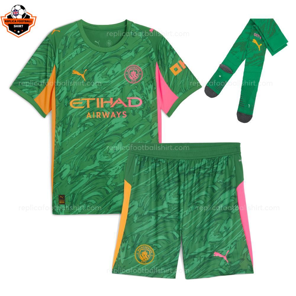 RFS Man City Green GK Kids Kit 2025_26 With Socks