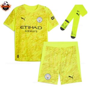 RFS Man City Yellow GK Kids Kit 2025_26 With Socks