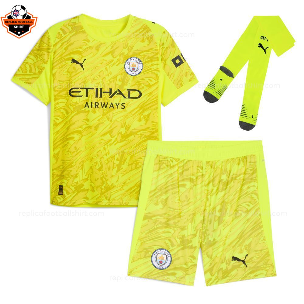 RFS Man City Yellow GK Kids Kit 2025_26 With Socks