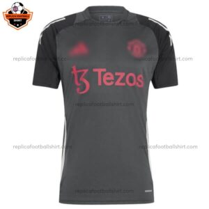 Manchester United Pre Match Men Replica Football Shirt Black 2024/25 - Front View