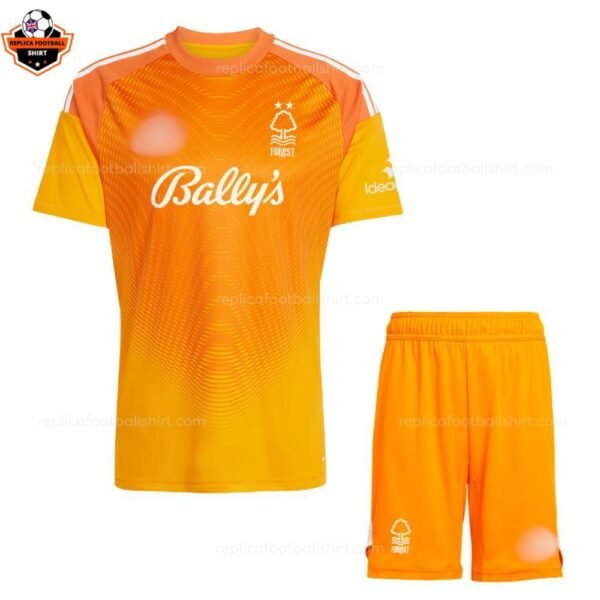 RFS Nottingham Forest Goalkeeper Kids Football Kit 2025_26-front view