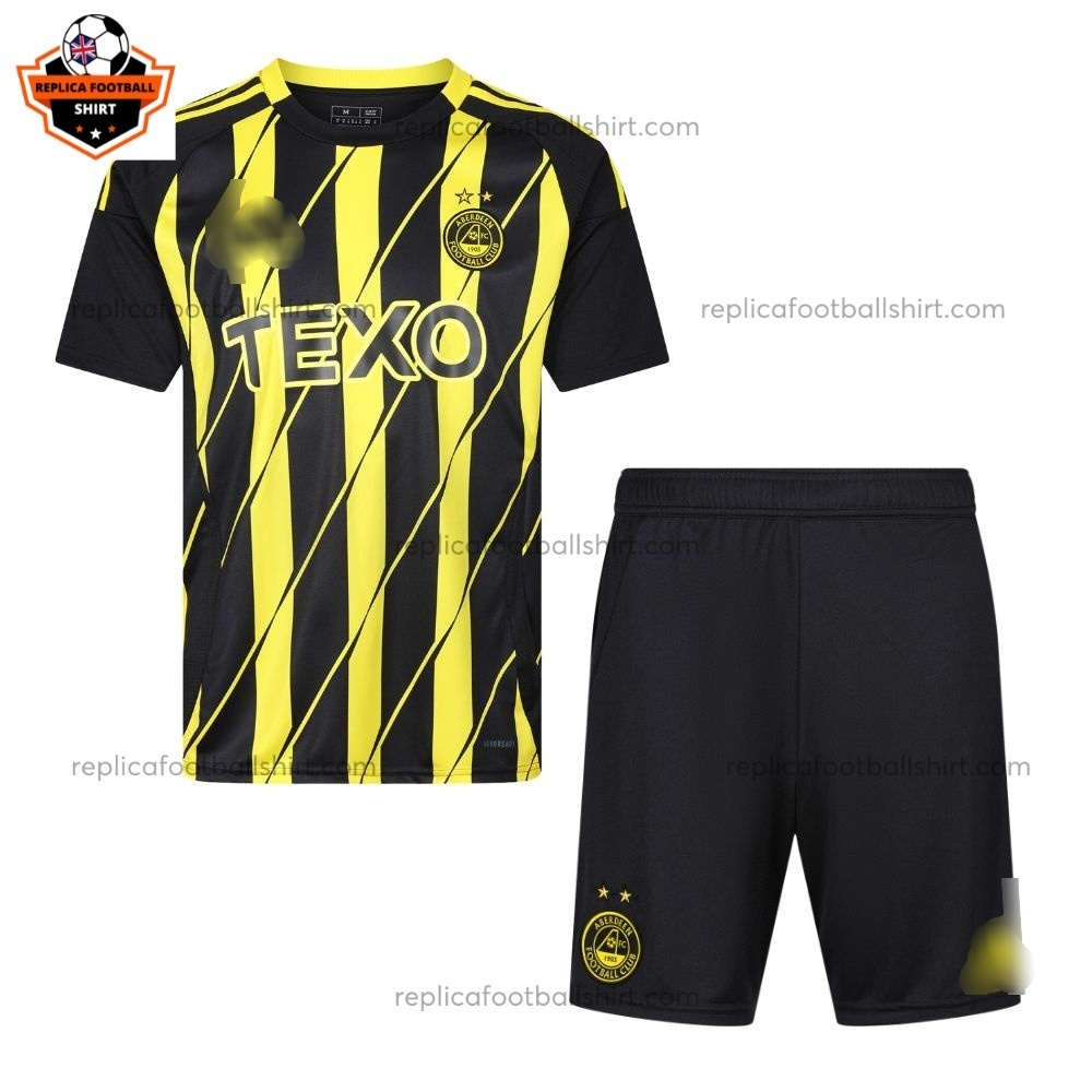 Aberdeen Away Kid Replica Football Kit 2024/25 - Front View