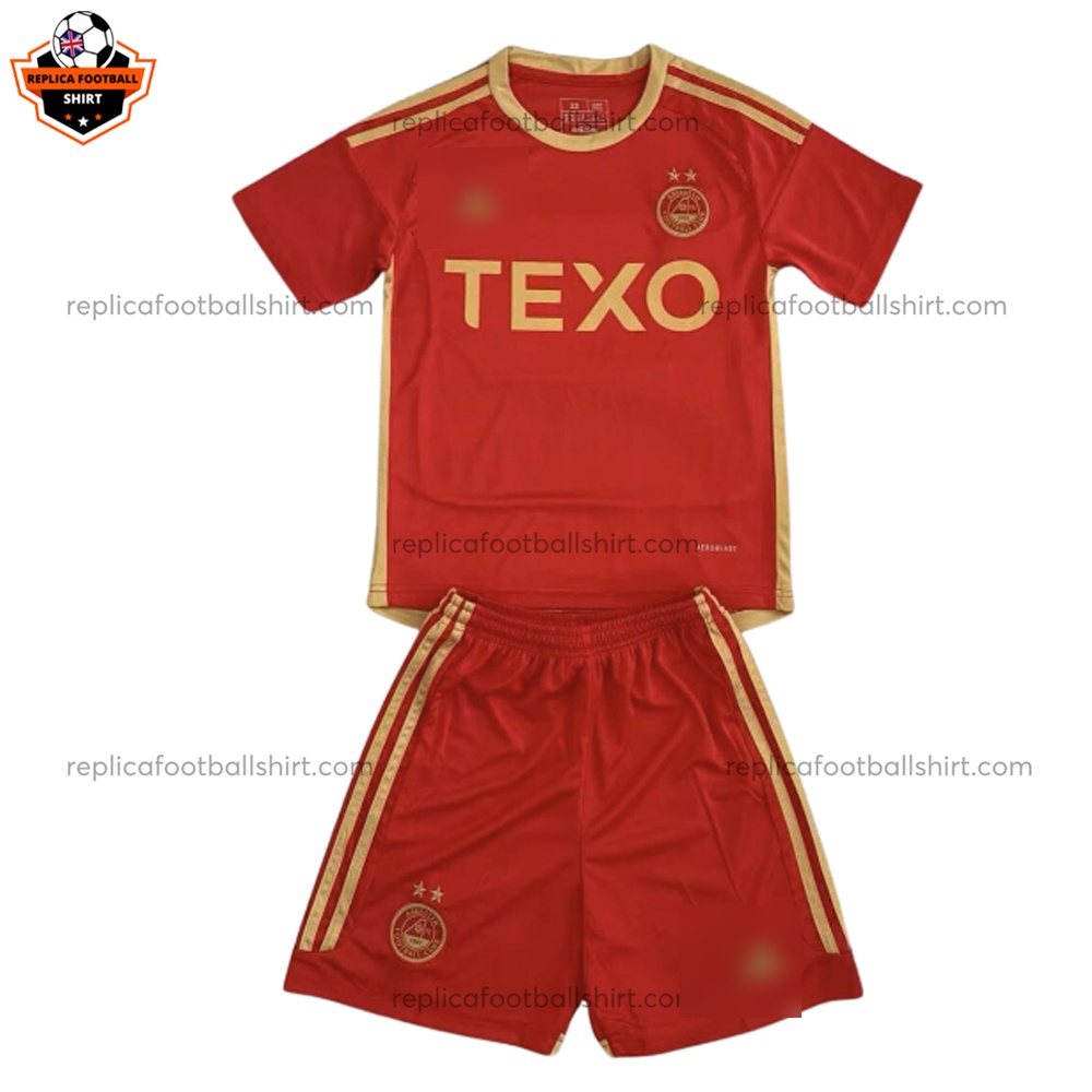 Aberdeen Home Kid Replica Football Kit 2024/25 - front view