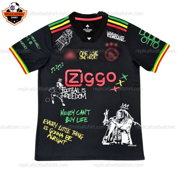 Ajax Bob Marley Limited Edition Men Replica Football Shirt 2021/22 - Front View