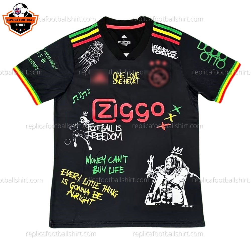 Ajax Bob Marley Limited Edition Men Replica Football Shirt 2021/22 - Front View