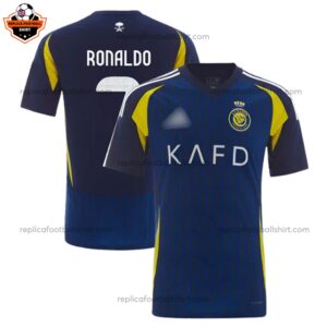 Al Nassr Away Men Replica Football Shirt 2024/25 RONALDO 7 Printed - Over View