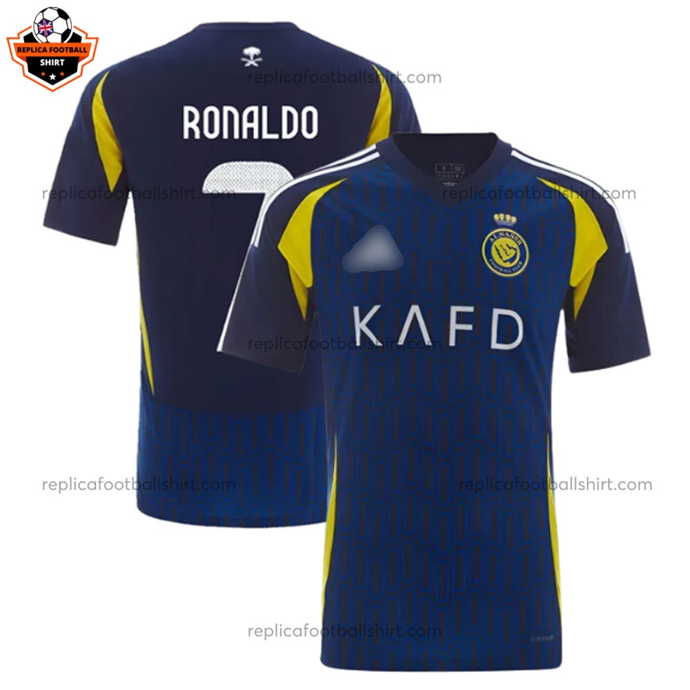 Al Nassr Away Men Replica Football Shirt 2024/25 RONALDO 7 Printed - Over View