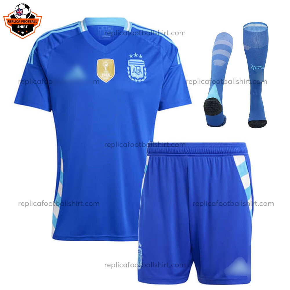 Argentina Away Kid Replica Football Kit 2024/25 - Front View