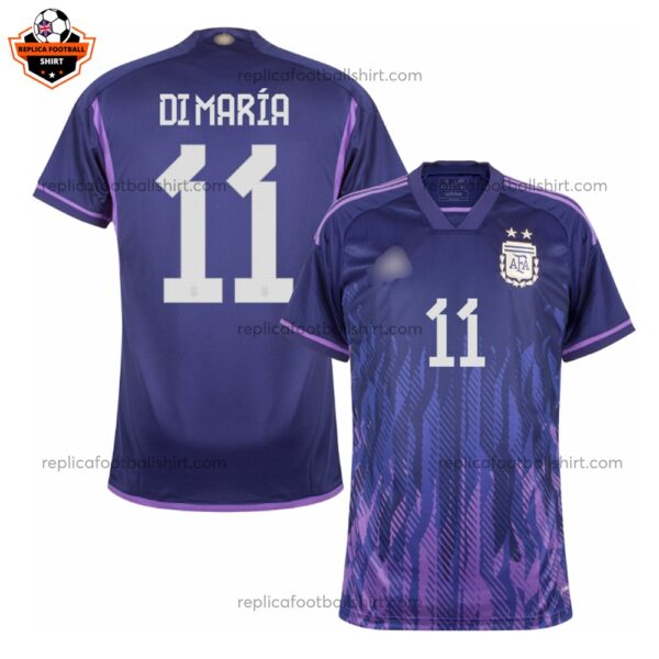 Argentina Away Men Replica Football Shirt 2022 DI MARÍA 11 - Over View
