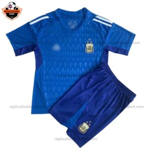 Argentina Blue Goalkeeper Kid Replica Football Kit 2023/24 - Front View
