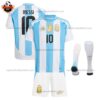 Argentina MESSI 10 Home White Short for Men and Kid Replica Football Kit 2024/25 - Over View