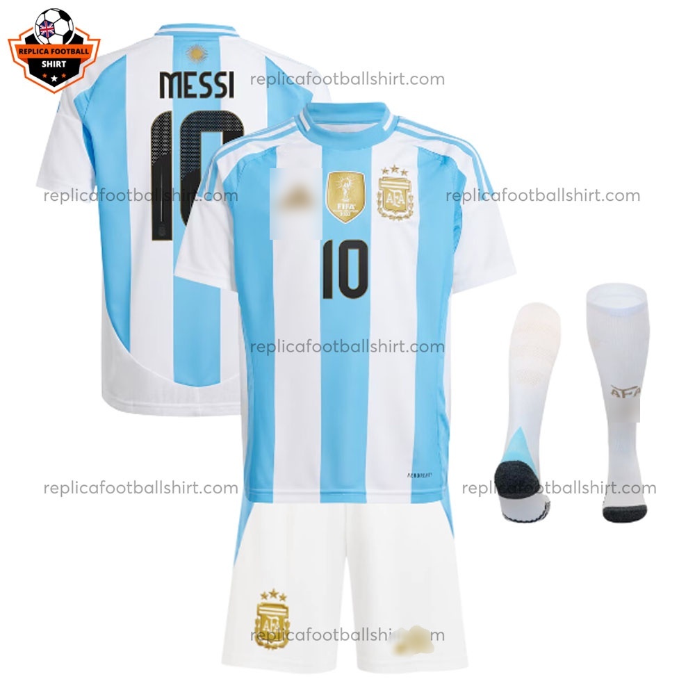 Argentina MESSI 10 Home White Short for Men and Kid Replica Football Kit 2024/25 - Over View