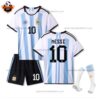 Argentina World Cup Home Kid Replica Football Kit 2022 MESSI 10 - Over View