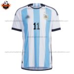 Argentina Home Men Replica Football Shirt 2022 DI MARÍA 11 Printed