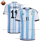 Argentina Home Men Replica Football Shirt 2022 DI MARÍA 11 Printed
