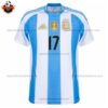 Argentina GARNACHO 17 Home Men Replica Football Shirt 2024 - Front View