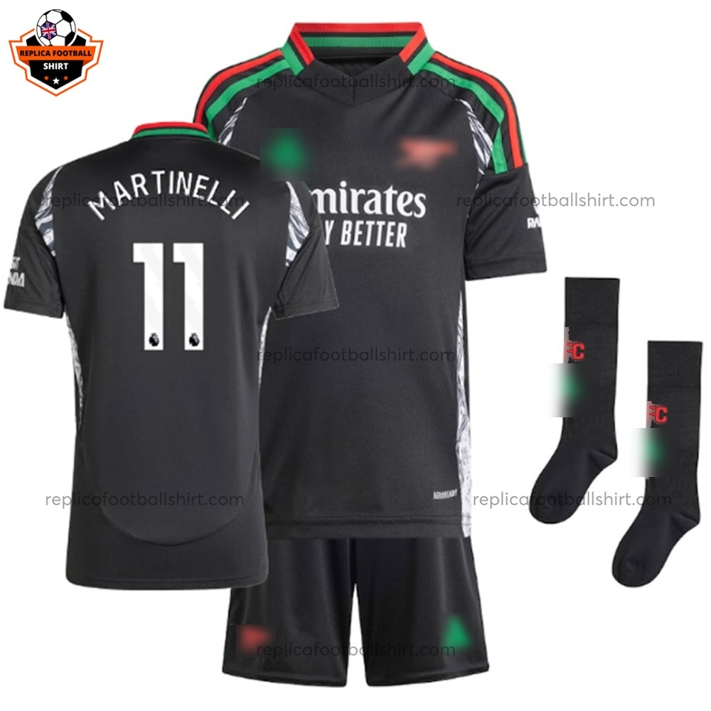 Arsenal Away Kid Replica Football Kit 2024/25 MARTINELLI 11 - Over View
