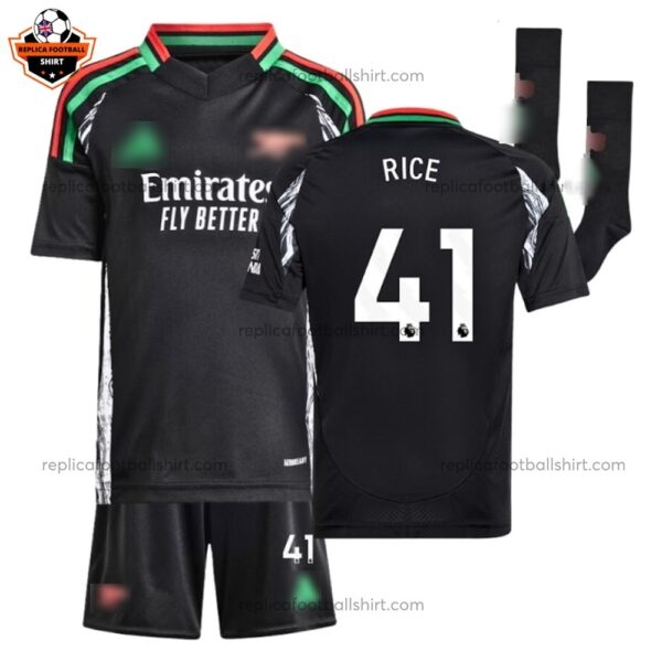 Arsenal Away Kid Replica Football Kit 2024/25 RICE 41 - Over View