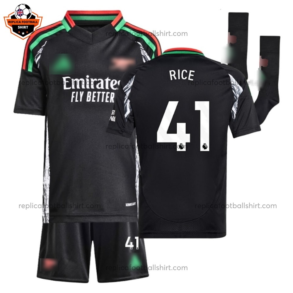 Arsenal Away Kid Replica Football Kit 2024/25 RICE 41 - Over View
