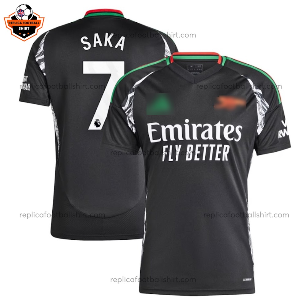 Arsenal Away Men Replica Football Shirt 2024 SAKA 7 - Over View