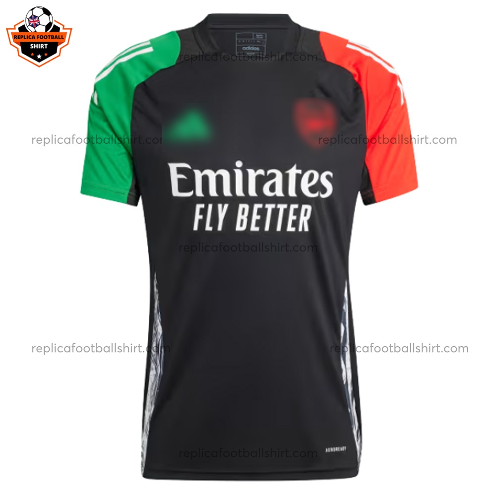 Arsenal Black Training Men Replica Shirt 24/25 - Front View