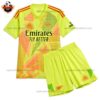 Arsenal Goalkeeper Kid Replica Football Kit 2024/25 - Front View