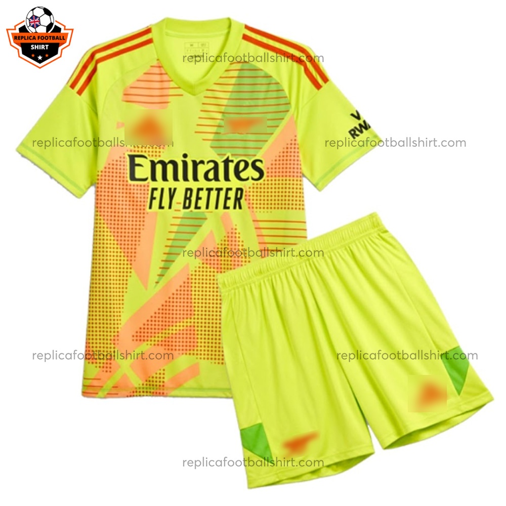 Arsenal Goalkeeper Kid Replica Football Kit 2024/25 - Front View