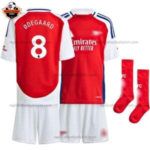 Arsenal Home Kid Replica Football Kit 2024/25 ØDEGAARD 8 - Over View