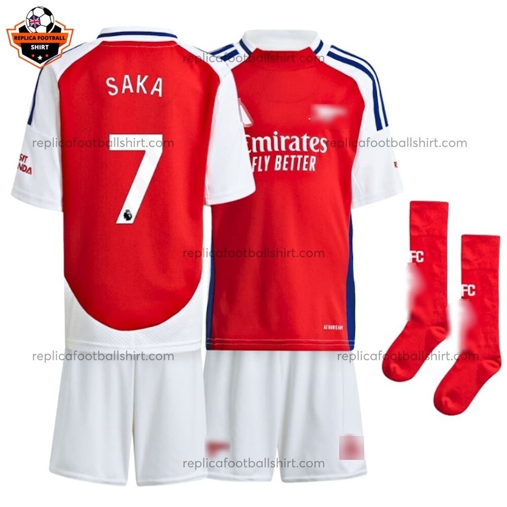 Arsenal Home Kid Replica Football Kit 2024/25 SAKA 7 - Over View