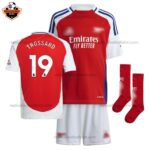 Arsenal Home Kid Replica Football Kit 2024/25 TROSSARD 19 Printed