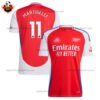 Arsenal Home Men Replica Football Shirt 2024 MARTINELLI 11 - Over View